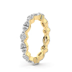9ct Yellow Gold Kenzie Marquise & Round Lab Diamond Eternity Ring (2 Ct. Tw.) left