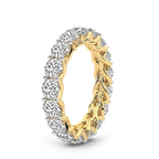 10kt Yellow Gold Meadow Round Crisscross Lab Diamond Eternity Ring (5 Ct. Tw.) left