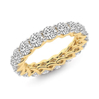10kt Yellow Gold Meadow Round Crisscross Lab Diamond Eternity Ring (5 Ct. Tw.) right