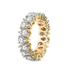 9ct Yellow Gold Fable Pear Lab Diamond Eternity Ring (4 Ct. Tw.) left