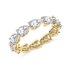 9ct Yellow Gold Lily Pear Lab Diamond Eternity Ring (2 Ct. Tw.) right