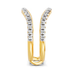 14kt Yellow Gold Enlace Guard Ring (5/8 Ct. Tw.) left