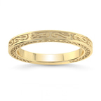 9ct Yellow Gold Vintage Wedding Band front image