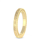 9ct Yellow Gold Vintage Wedding Band left