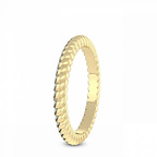 9ct Yellow Gold Lupe Twist Wedding Band left