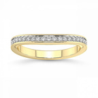9ct Yellow Gold Jade Wedding Band (1/4 Ct. Tw.) front image