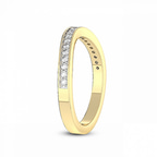 9ct Yellow Gold Jade Wedding Band (1/4 Ct. Tw.) left