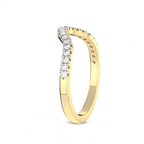 9ct Yellow Gold Tye Wedding Band (1/4 Ct. Tw.) left