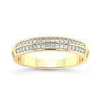 9ct Yellow Gold Lane Wedding Band (1/5 Ct. Tw.) front image