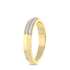 9ct Yellow Gold Lane Wedding Band (1/5 Ct. Tw.) left