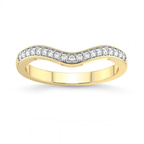 9ct Yellow Gold Oona Wedding Band (1/6 Ct. Tw.) front image