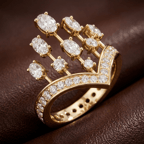 9ct Yellow Gold Wear Your Crown Cocktail Ring (1 3/4 Ct. Tw.) color product image one