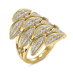 18kt Yellow Gold Intertwined Cocktail Ring (3/4 Ct. Tw.) front image