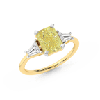 10kt Yellow Gold A Summer's Day Colored Lab Diamond Ring (4 Ct. Tw.) front image