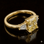 10kt Yellow Gold A Summer's Day Colored Lab Diamond Ring (4 Ct. Tw.) color product image one