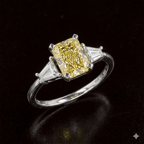 10kt Yellow Gold A Summer's Day Colored Lab Diamond Ring (4 Ct. Tw.) color product image two