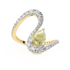 10kt Yellow Gold The Sun and the Stars Colored Lab Diamond Ring (1 3/4 Ct. Tw.) left