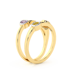 10kt Yellow Gold Shooting Stars Colored Lab Diamond Ring (2 Ct. Tw.) standing product image one
