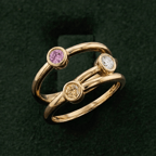 10kt Yellow Gold Shooting Stars Colored Lab Diamond Ring (2 Ct. Tw.) color product image two
