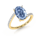 18ct Yellow Gold Skyborne Colored Lab Diamond Ring (3 Ct. Tw.) front image