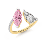 9ct Yellow Gold Day and Night Colored Lab Diamond Ring (3 Ct. Tw.) front image
