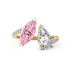 9ct Yellow Gold Day and Night Colored Lab Diamond Ring (3 Ct. Tw.) left