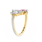 9ct Yellow Gold Day and Night Colored Lab Diamond Ring (3 Ct. Tw.) right