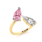 9ct Yellow Gold Break of Dawn Colored Lab Diamond Ring (2 Ct. Tw.) front image