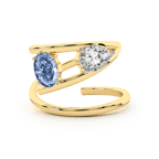 9ct Yellow Gold Before the Rainbow Colored Lab Diamond Ring (1 Ct. Tw.) left