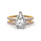 18kt Yellow Gold Aurora Colored Lab Diamond Ring (3 Ct. Tw.) side right image one