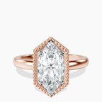 9ct Rose Gold Spectra solitaire Lab Diamond Ring front image