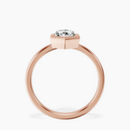 9ct Rose Gold Spectra solitaire Lab Diamond Ring side right image one