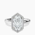 Platinum Spectra solitaire Lab Diamond Ring front image