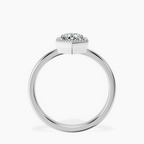 Platinum Spectra solitaire Lab Diamond Ring side right image one