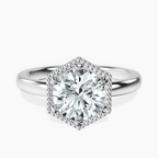 10kt White Gold Spectra solitaire Lab Diamond Ring front image