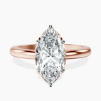 14kt Rose Gold Malissa Solitaire Lab Diamond Ring front image