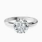 18kt White Gold Malissa Solitaire Lab Diamond Ring front image