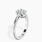 18kt White Gold Malissa Solitaire Lab Diamond Ring standing product image one