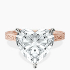 18kt Rose Gold Ivory Vintage Solitaire Lab Diamond Ring front image