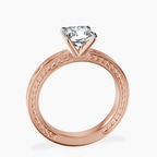 18kt Rose Gold Ivory Vintage Solitaire Lab Diamond Ring side right image one