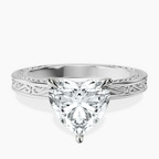 Platinum Ivory Vintage Solitaire Lab Diamond Ring front image
