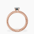 14kt Rose Gold Sansa Solitaire Lab Diamond Ring side right image one