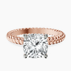18kt Rose Gold Sansa Solitaire Lab Diamond Ring front image