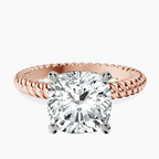18kt Rose Gold Sansa Solitaire Lab Diamond Ring front image