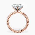 18kt Rose Gold Sansa Solitaire Lab Diamond Ring side right image one