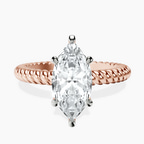 14ct Rose Gold Sansa Solitaire Lab Diamond Ring front image