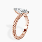 14ct Rose Gold Sansa Solitaire Lab Diamond Ring standing product image one