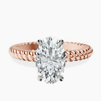 9ct Rose Gold Sansa Solitaire Lab Diamond Ring front image