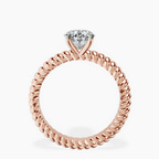 9ct Rose Gold Sansa Solitaire Lab Diamond Ring side right image one