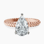 14ct Rose Gold Sansa Solitaire Lab Diamond Ring front image